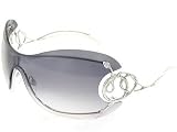 Roberto Cavalli - ROBERTO CAVALLI CICNO 223S C91 Sunglasses Sun Glasses GRAYGRADIENT Lens SILVERMETAL Frame