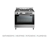 Baumatic 90cm Dual Fuel Range Cooker Stainless Steel