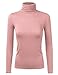 Doublju Womens Long Sleeve Jersey Turtleneck T-Shirt Top With Shirring Detail