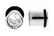 Single Flare Stainless Steel Dove Plug 0g - Sold as Pair