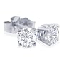 1/3ct Round Diamond Stud Earrings in 14K White Gold IJ I1