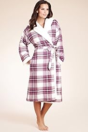 Per Una Pure Cotton Hooded Checked Dressing Gown
