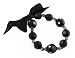 Bracelet - B185 - Crystalline - Stretch ~ Midnight Black with Crystals