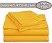 Clara Clark Supreme 1500 Collection 4pc Bed Sheet Set - King Size, Yellow