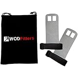 WODFitters Textured Leather Hand Grips for Cross Training WODs, Pull Ups, Chin Ups, Kettlebell training, Power lifting and Gymnastics * Satisfaction Guaranteed! * Protect Your Palm from Tearing and Calluses * More Effective than Exercise Gloves * One pair with Lifetime Warranty and Carrying Pouch
