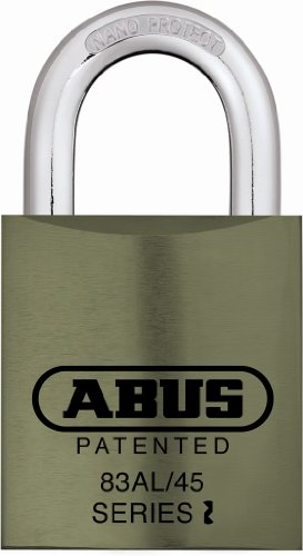 Abus 83AL/45-300 S2 Rekeyable Schlage 1-Inch Shackle Aluminum Body Padlock, Brown Zero-Bitted