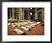34 Deacons of the Rome Diocese Lay Before Pope John Paul II Framed Art Poster Print, 22x18