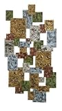 New CBK WALL DECOR EA 1 VINTAGE CEILING TILE MOTIF STAMPED & DISTRESSED COLLAGE KD MULTI COLOR IRON