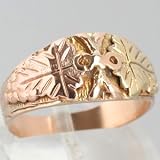 10K Black Hills Gold Mens Ring - OldCities Estate Jewelry
