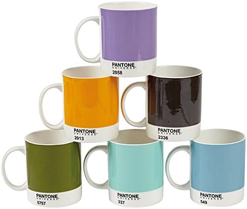 Pantone Universe Bone China Mug, Design Colors, Set of 6
