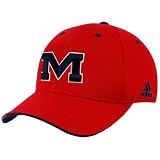 adidas Mississippi Rebels Red Basic Logo Flex Fit Hat