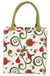 Rock Flower Paper Partridge in a Pear Tree Christmas Itsy Bitsy Gift Lunch Tote Bag