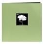 Pioneer 12-Inch by 12-Inch Book Cloth Cover Postbound Album with Window, Sage Green