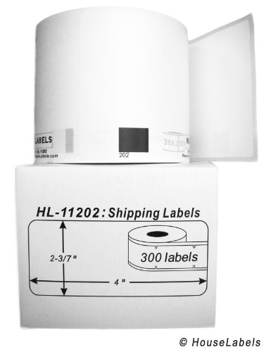 HouseLabels Brother-Compatible DK-1202 Shipping Labels (2-3/7