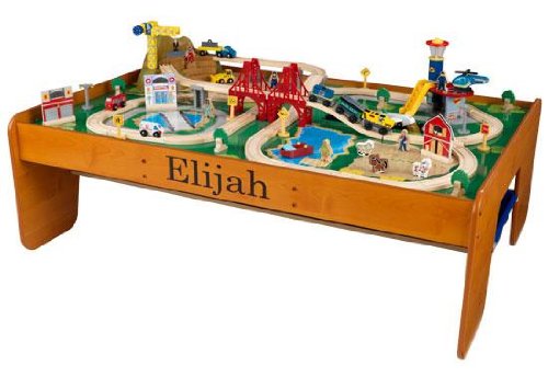 Personalized Ride Around Town Train Set with Table