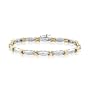 10K Two Tone Gold 1 ct. Diamond Tennis Bracelet
