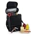 Picnic Time Duet Insulated Wine and Cheese Tote, Black and Silver
