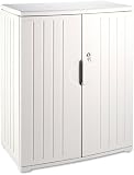 Iceberg 92563 Officeworks Cabinet, 1 Adjustable/1 Fixed Shelf, 36 x 22 x 46, Platinum
