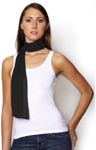 Azuri Black Silky Chiffon Scarf