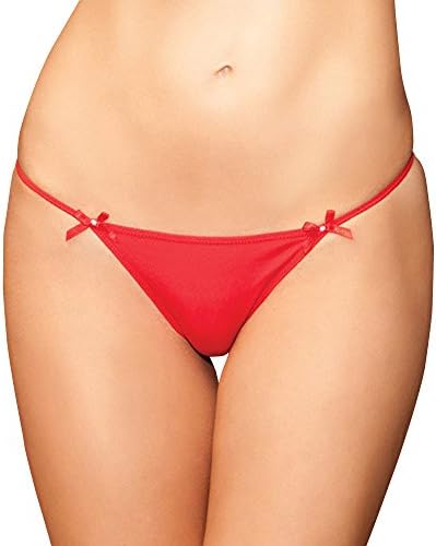 ZLMDS Wome's Soft Diamond Valentine Gift Sexy Lingerie Intimate Thong Red