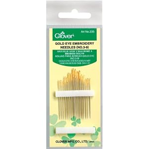 Clover-No-3-9-Gold-Eye-Embroidery-Needles-Pack-of-16