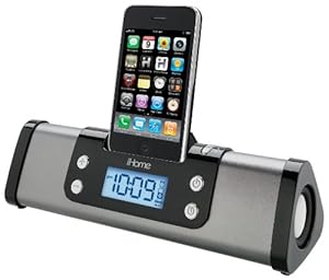 iHome iP16GX Portable 30-Pin iPod/iPhone Alarm Clock Speaker Dock