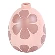 Handmade Pink Terracotta Retro Floral Vase