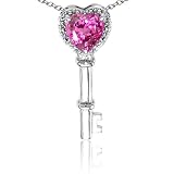 CandyGem 14k Gold Lab Created Heart Shape Pink Sapphire and Diamond Key Pendant 41d3dK7us9L. SL160 CandyGem 14k Gold Lab Created Heart Shape Pink Sapphire and Diamond Key Pendant