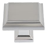 Atlas Homewares 289-BRN 1-1/4-Inch Sutton Sq Knob, Brushed Nickel