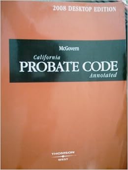 California probate code book picture