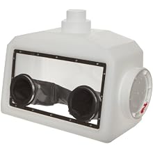 Bel-Art Scienceware 500282000 White Polyethylene Portable Glove Box System with Acrylic Gasketed Door, 27" Width x 22" Height x 13" Depth