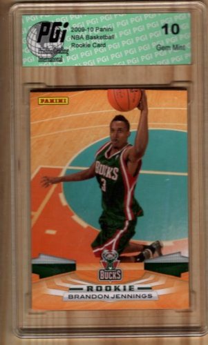 2009-10 Brandon Jennings Panini Milwaukee Bucks Rare NBA Rookie Card PGI 10
