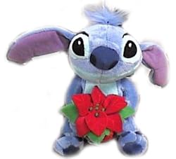 Lilo & Stitch 6" Stitch Holding Poinsettia Plush