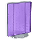 Azar 700500-PUR Pegboard Counter Display, Purple Translucent Pegboard
