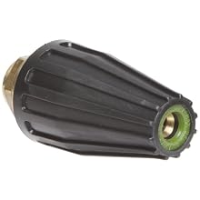 Dixon AL-TPR25-50 Brass Turbo Nozzle, 5.5 - 6.0 x 1.5mm Size, 1/4" Female Inlet, 15 Degree Spray Angle, Green