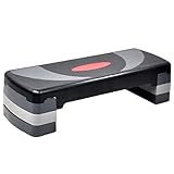 Outdoortips Aerobic Stepper Cardio Fitness step Board 3-Levels Home Gym Exercise Block