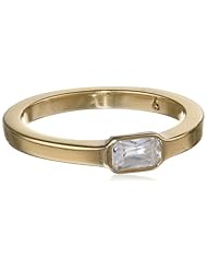 Kelly Wearstler Finley 18k Gold Plated Clear Faceted Crystal Ring