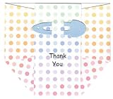 Cute Dots Diaper Thank-you Cards - Set of 10