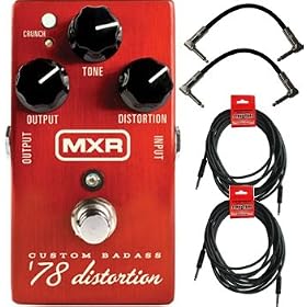 MXR M78 Custom Badass '78 Distortion Pedal w/4 Free Cables