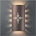 Sun Dagger Open Top and Bottom Large Cylinder Outdoor Wall Sconce Finish: Antique Copper, Cutout Option: Scattered Stars