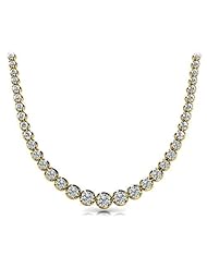 6.00 carat Ladys Round Cut Necklace in 18 karat Yellow Gold