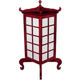 Elegant Beautiful Unique Oriental Home D�cor - 19" Kobe Japanese Wood & Rice Paper Shoji Lantern Oriental Lamp - Natural