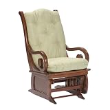Brooks Furniture Sleigh Glider- Heritage Cherry/ Sage