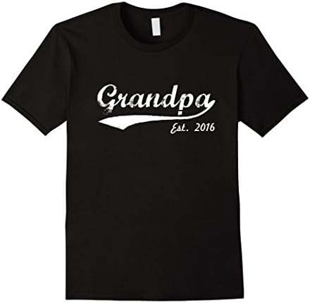 Men's New Grandpa T-Shirt - Grandpa Est. 2016 - Grandpa To Be T-Sh 3XL Black