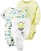 Carter's Unisex Baby 3 Pc Back Art 126g382, Yellow, 3 Months