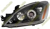 04-06 MITSUBISHI LANCER EURO PROJECTOR HEADLIGHTS - BLACK W/ CLEAR - W/ HALO (CCFL) - W/ AMBER REFLECTOR - KS