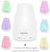Essential Oil Diffuser, By Safiaz 100ml Aromatherapy Ultrasonic Cool Mist, Humidifier with Special 7 Color Changing LED Lights.
