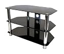 Icon Auto 3237 - Glass LCD & Plasma TV Stand -Up to 37" or   60KG - Black