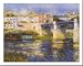 BRIDGE AT CHATOU by Pierre-Auguste Renoir. Size 31.00 inches width by 23.83 inches height. High Quality Art Poster Print