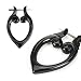 Organic Hand Carved Horn Tribal Stirrup Hanger Earring Set